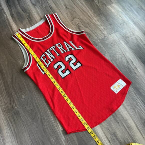 Vintage 1970s Russell Athletic Basketball Jersey Size S 38 Central Red - Picture 5 of 7